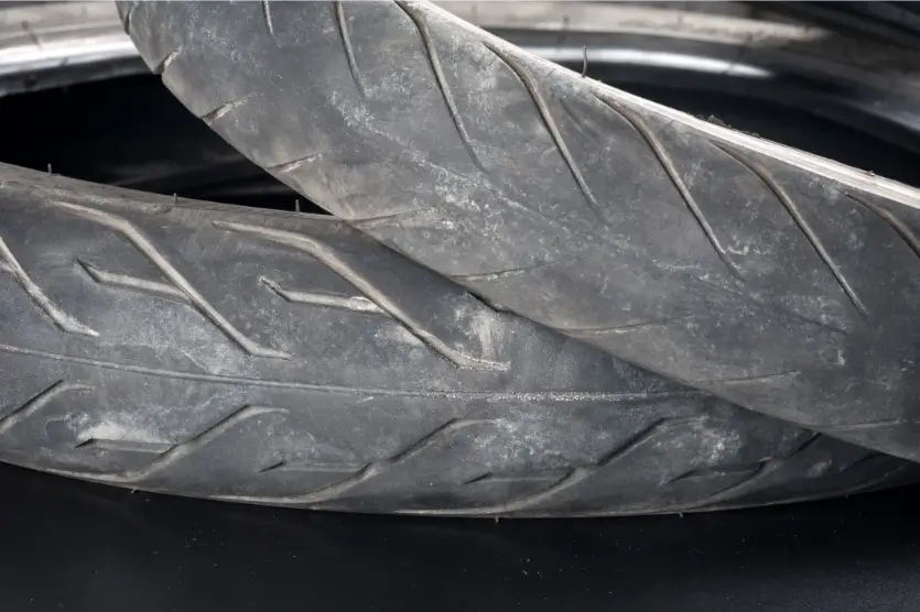 Aged Car Tyres