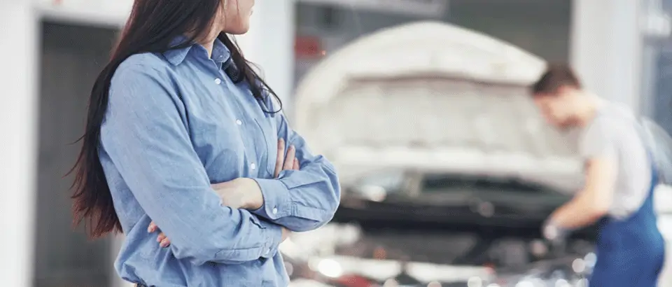 Women at Car Repair Shop