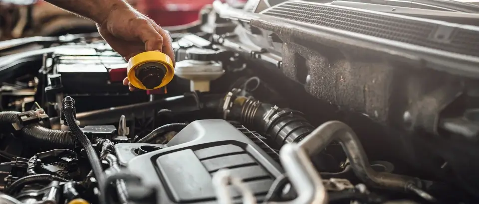 Mechanic Working Car Engine Inspection