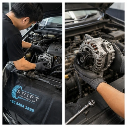 Mechanic Replace Alternator