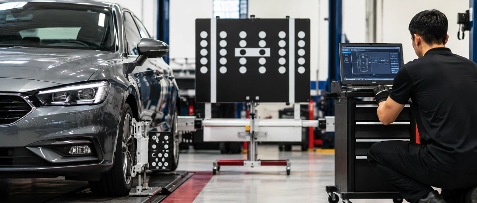 ADAS calibration on a modern car